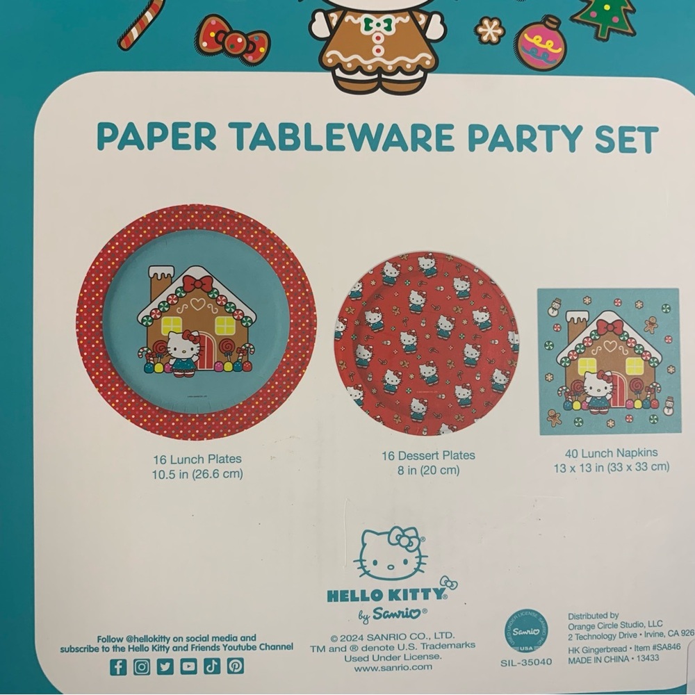 Hello Kitty Disposable Tableware Party Set - Picture 6 of 6
